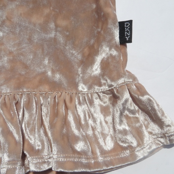 DKNY Girls 4T Dress Sequence Beige barely used - Picture 7 of 8